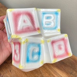 Vintage Relpo Play Blocks Planter Vase